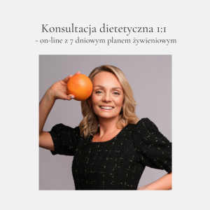 Konsultacja dietetyczna 1:1 ONLINE + plan żywieniowy – NAJCZĘŚCIEJ WYBIERANA ⭐